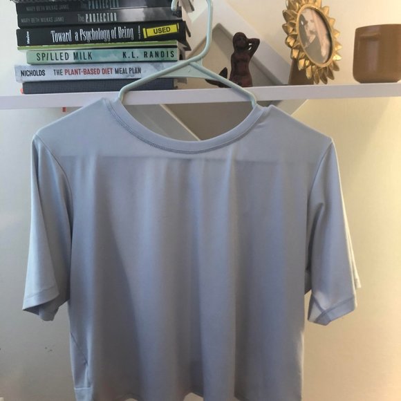 Fabletics Baby Blue Open Backed Tshirt - Picture 2 of 2